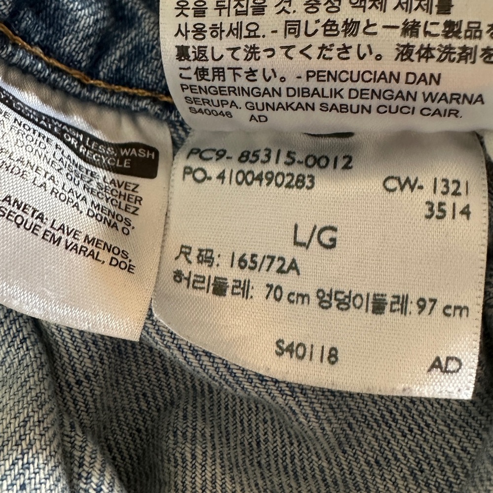 Women’s Levi Strauss Blue Denim Overalls Size Large - Picture 6 of 6